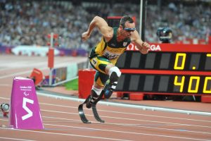 2012年のスポーツ界の顔となった南アフリカのブレードランナー、オスカー・ピストリウス選手（撮影／吉村もと）
