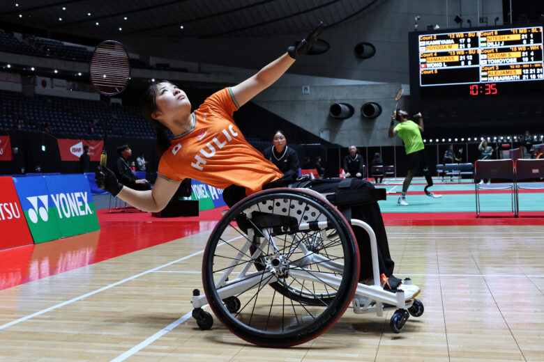 里見が高校3年の友寄をストレートで破り、決勝に進出＝国立代々木競技場第一体育館