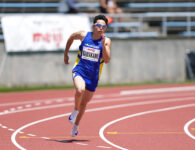 力強い走りで好記録をマークした川上（写真は男子200m決勝）＝ニンジニアスタジアム（撮影／植原義晴）