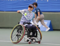 シングルスで決勝進出を果たした髙室冴綺＝モリタテニスセンター靱（撮影／植原義晴）
